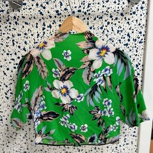 Diane Von Furstenberg floral crop top (size S)